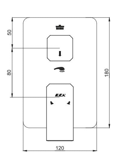 ECA Tiera Ankastre Duş Seti 2-Yollu 102199786