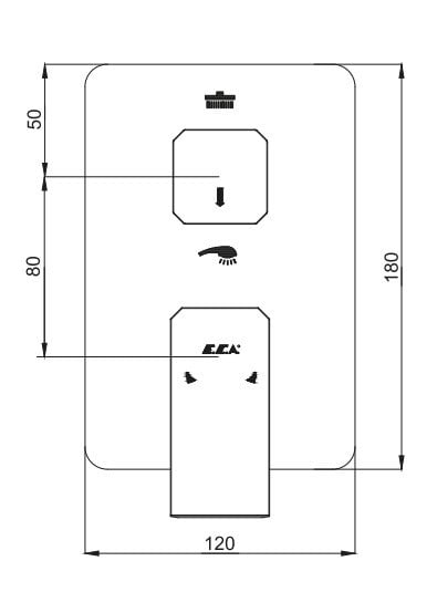 ECA Tiera Ankastre Duş Seti 2-Yollu 102199772