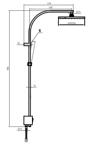 ECA Tiera Banyo Bataryası 469+Tiera Kolonlu Tepe Duş Seti 012    2li Set