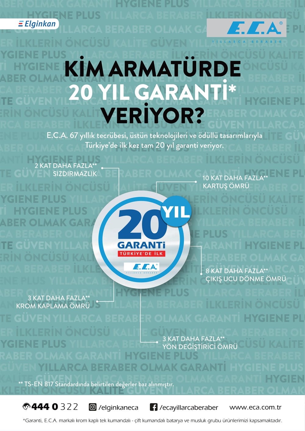 ECA Tiera Banyo Bataryası+T-MAY Banyo Çamlıca Kare Tepe Duş Takımı Seti Paslanmaz Krom