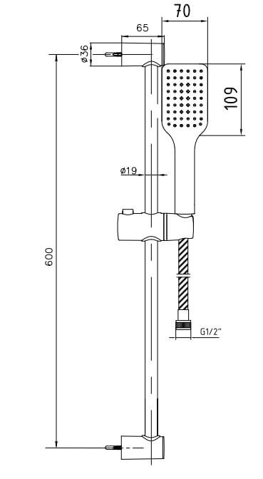 ECA Tiera Banyo Hareketli Sürgülü Duş Seti Üst Takımı Altın Renkli 102846075