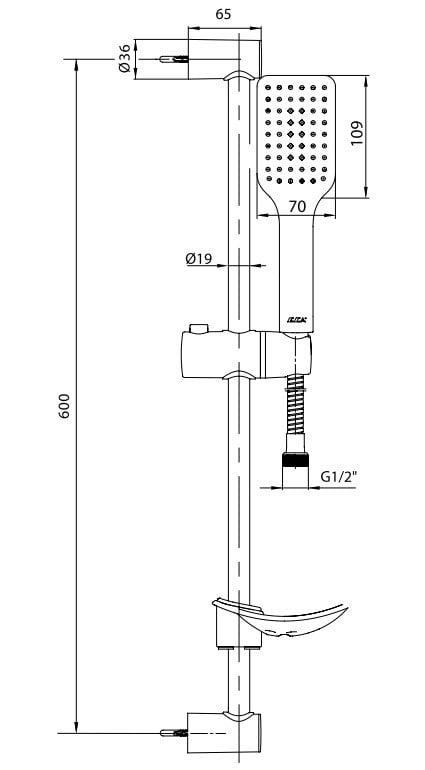 ECA Tiera Banyo Hareketli Sürgülü Duş Seti Üst Takımı Altın Renkli 102846029