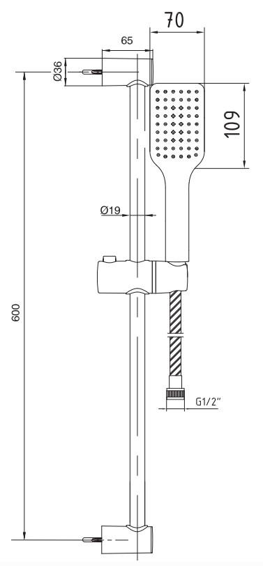 ECA Tiera Banyo Hareketli Sürgülü Duş Seti Üst Takımı 102146075