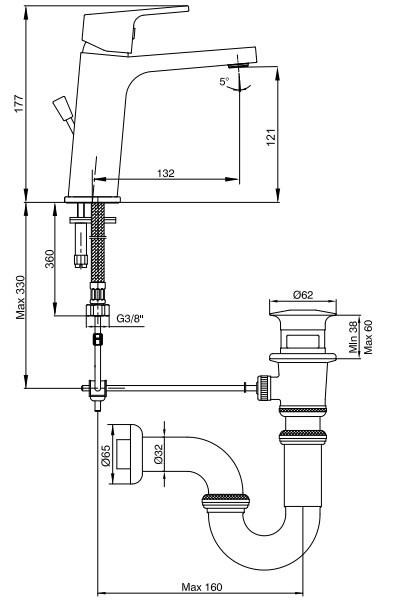 ECA Tiera Lavabo Bataryası Kumandalı 102188012