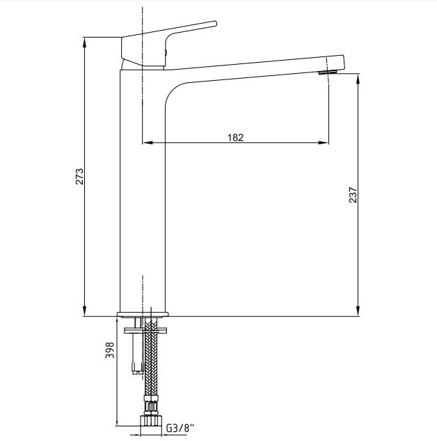 ECA Tiera Yüksek Tip Lavabo Bataryası Beyaz Renkli 104888002