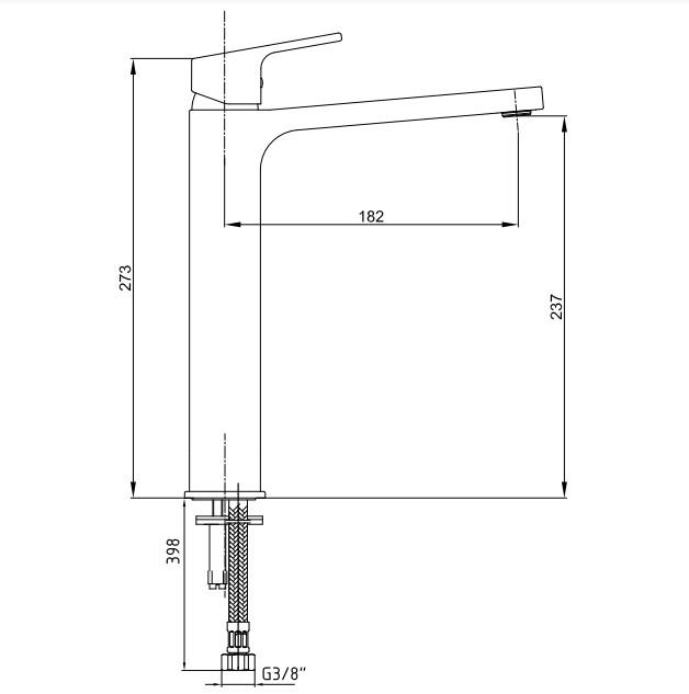 ECA Tiera Yüksek Tip Lavabo Bataryası Beyaz Renkli 104888002