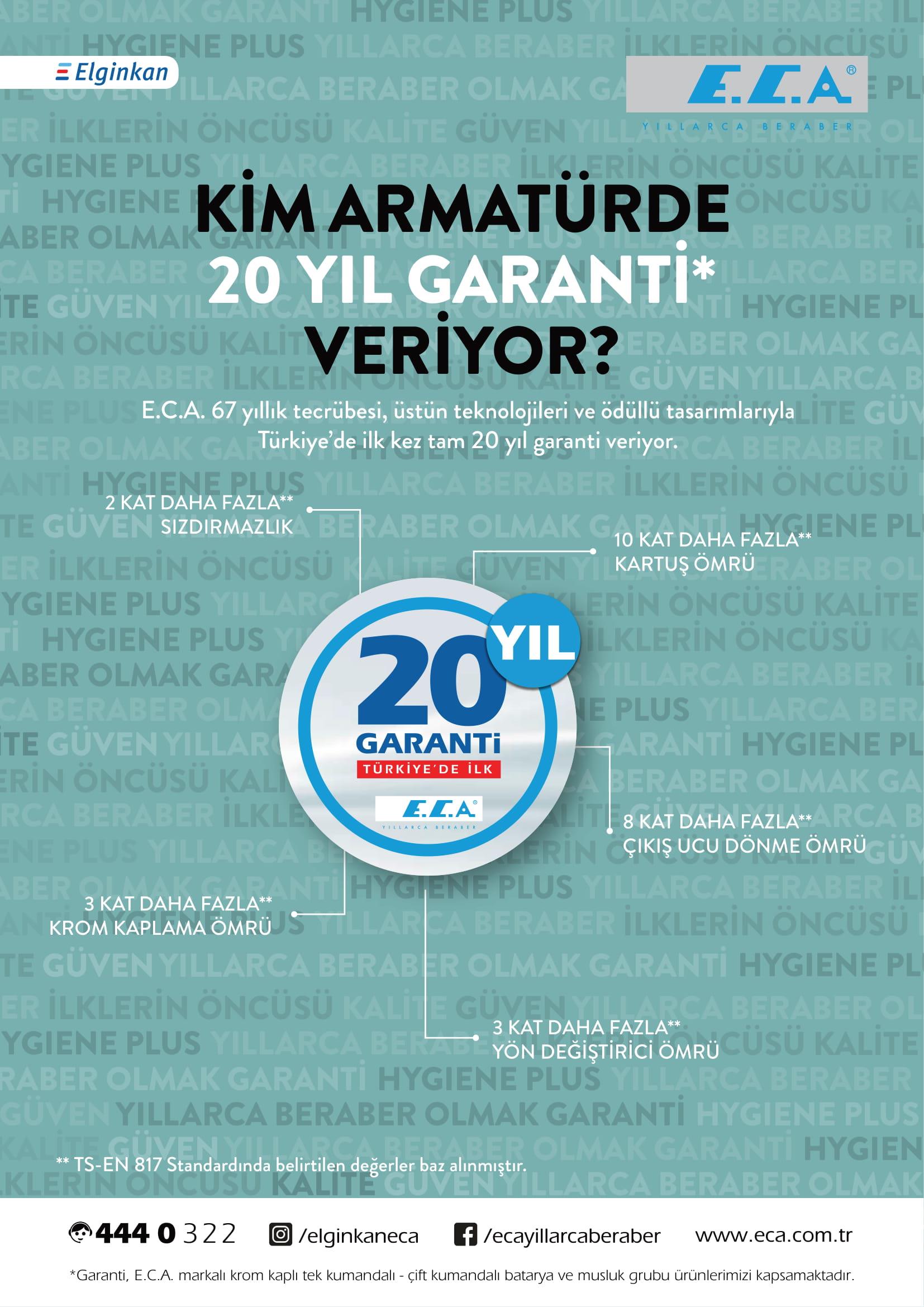 ECA Vera Banyo Bataryası+T-MAY Banyo Çamlıca Kare Tepe Duş Takımı Seti Paslanmaz Krom