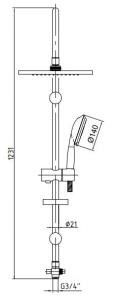 ECA Yeşilırmak Kolonlu Banyo Duş Sistemi 102158002