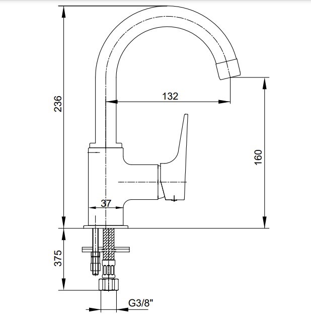 Eca Zafir Kuğu Borulu Lavabo Bataryası 102108961
