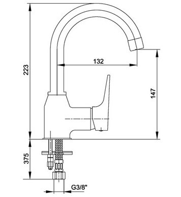 Eca Zafir Kuğu Borulu Lavabo Bataryası 102188023