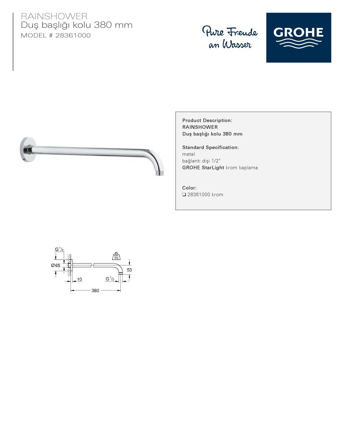 Grohe Bau Edge Ankastre Banyo Bataryası Rain New Tempesta Duş Seti