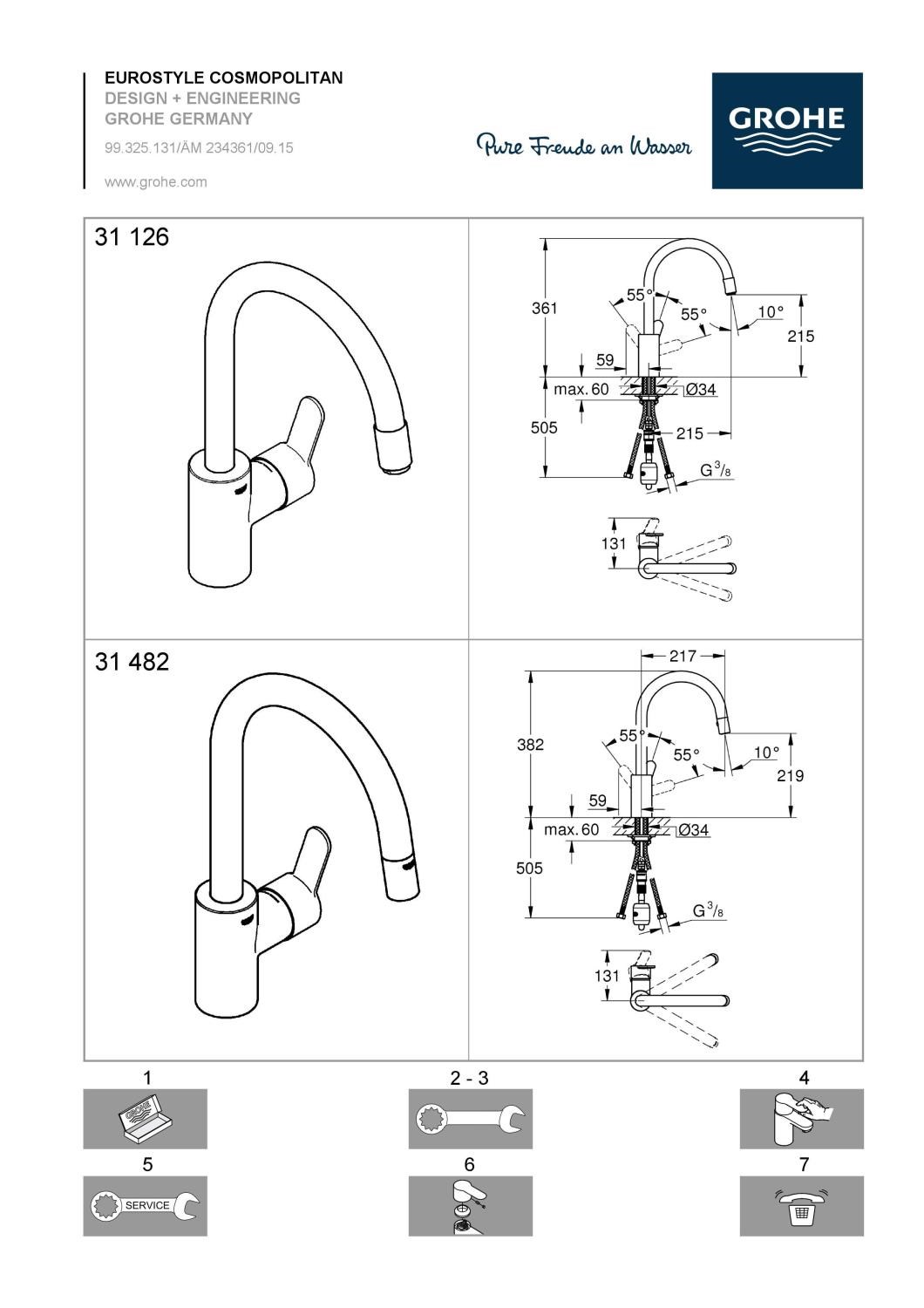 Grohe Eurostyle Cosmopolitan Mutfak Eviye Bataryası 31126002