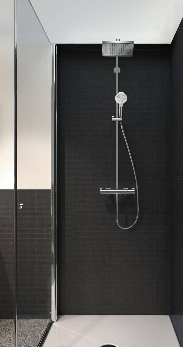 Hansgrohe Crometta E240 Termostatik Kolonlu Duş Seti Isı Ayarlı    Banyo Bataryası Takımı