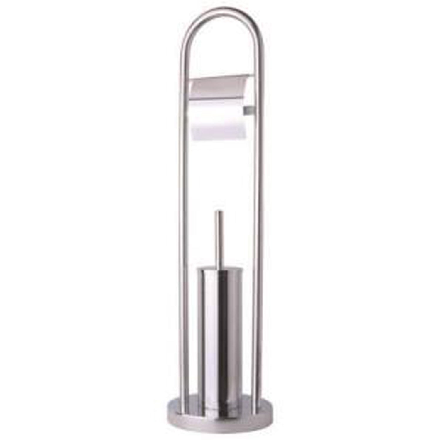 Maxiflow Banyo Wc Tuvalet Krom Ayaklı Fırçalık Seti Paslanmaz Kağıtlıklı 304K.72