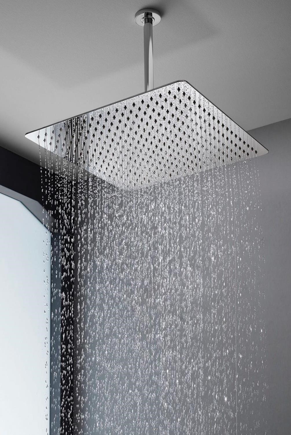 Mistillo Banyo Kare Slim Tepe Duş Başlığı 25x25 Paslanmaz Metal  Mtd02
