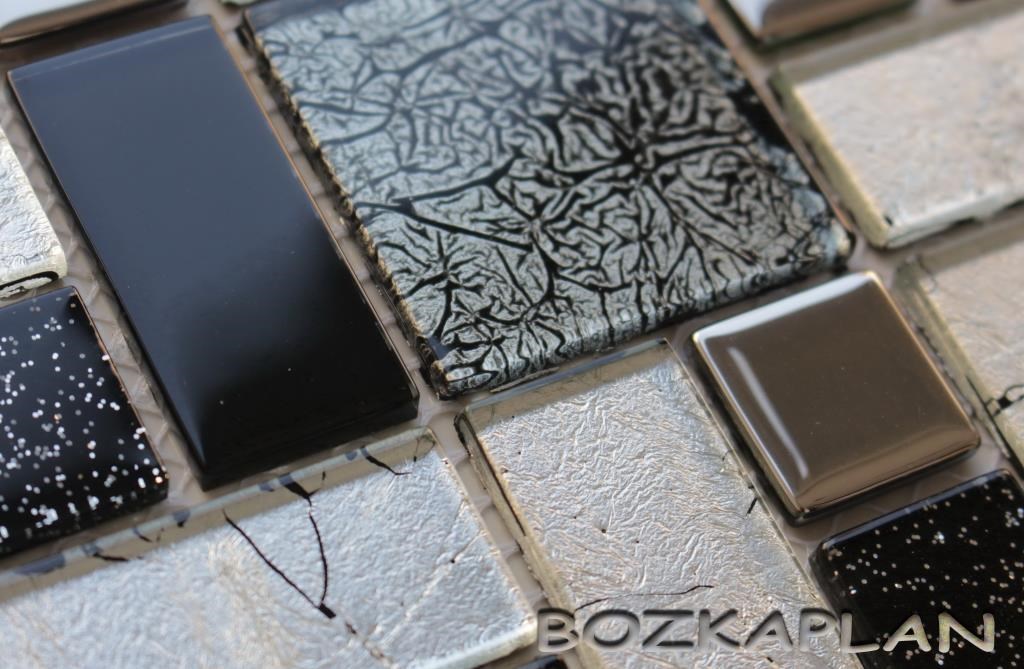 Mutfak Tezgah Arası Kristal Cam Mozaik MCM Roma 412/S