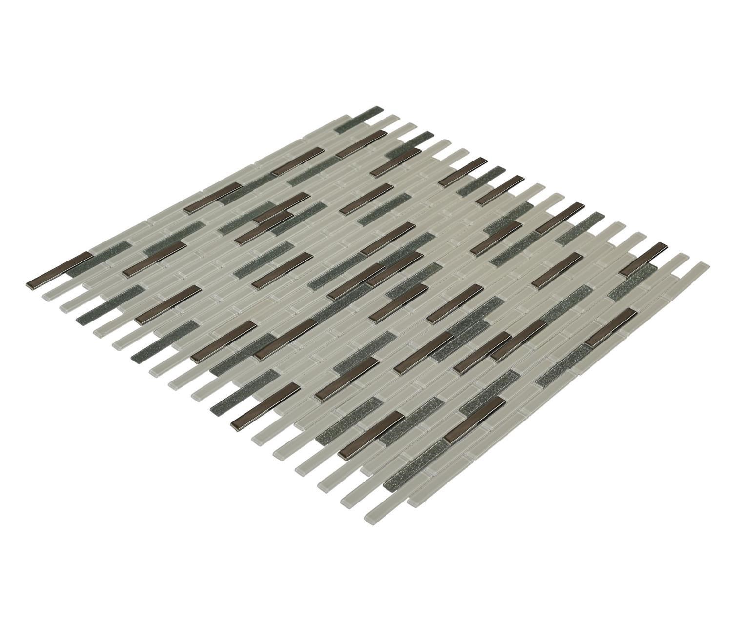 Mutfak Tezgah Arası Kristal Cam Mozaik MCM MP 931 15x98
