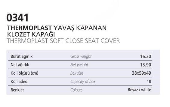 NKP Fiesta Kare Soft Close Yavaş Kapanan Amortisörlü Klozet Kapağı