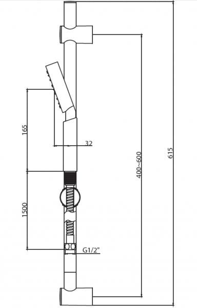 Nsk Basics Banyo Hareketli Sürgülü Duş Seti Üst Takımı N2821002