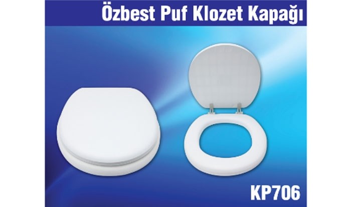 ÖZBEST Lüx Yumuşak Süngerli Puf Klozet Kapağı (Beyaz Kapağı)