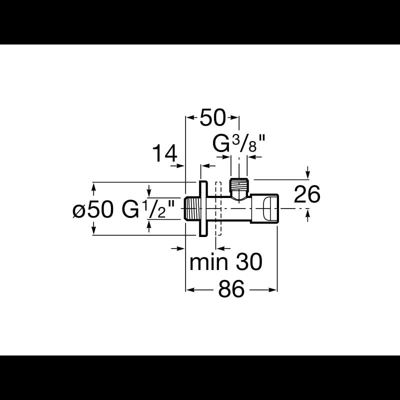 Roca Aqua Seramik (Taharet) Klozet Ara Musluk Aç Kapa A525164400