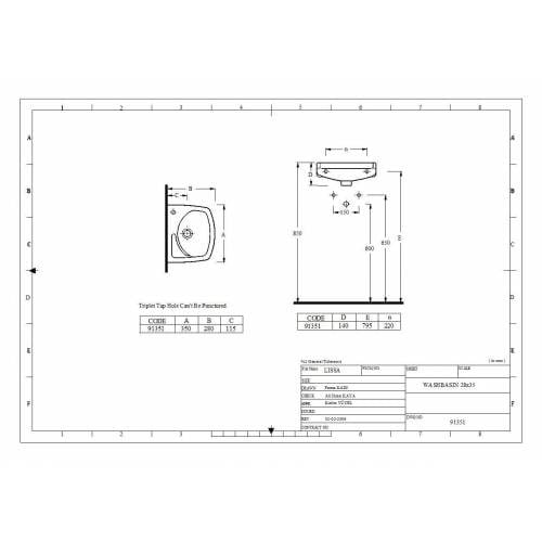 Seramiksan 28x35 Lavabo
