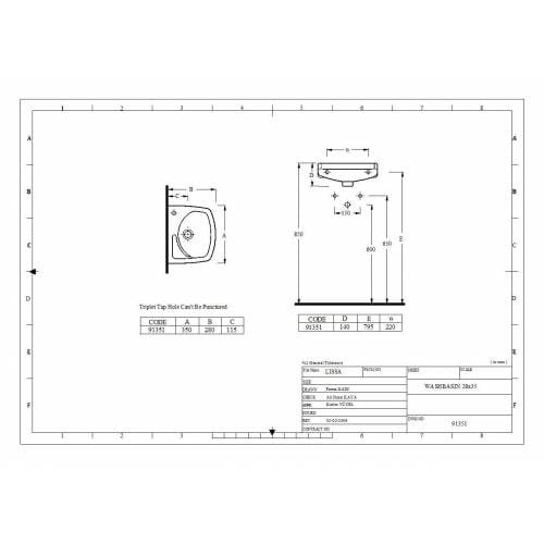Seramiksan 28x35 Lavabo