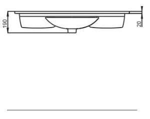 Seramiksan Luna Flat Lavabo 100CM