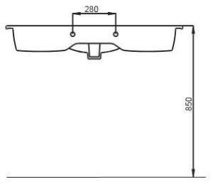 Seramiksan Luna Flat Lavabo 100CM