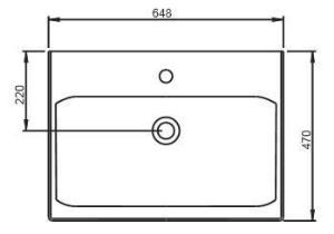 Seramiksan Luna Flat Lavabo 65 CM