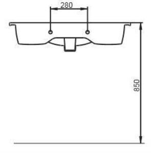 Seramiksan Luna Flat Lavabo 80CM