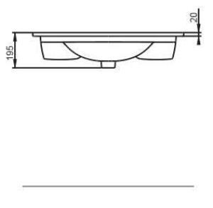 Seramiksan Luna Flat Lavabo 80CM