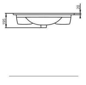 Seramiksan Luna Flat Lavabo 80CM