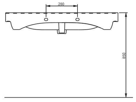 Seramiksan Luna Tezgah Lavabo 100CM
