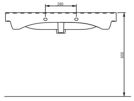 Seramiksan Luna Tezgah Lavabo 100CM