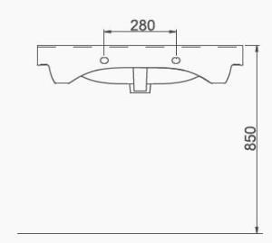 Seramiksan Luna Tezgah Lavabo 80CM