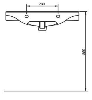 Seramiksan Luna Yarım Tezgah Lavabo 65CM
