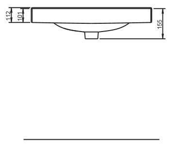 Seramiksan Luna Yarım Tezgah Lavabo 65CM