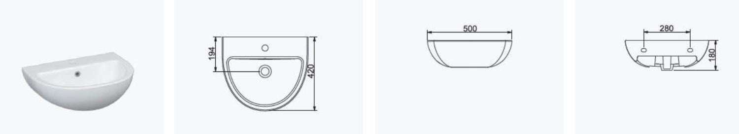 Seramiksan Natura Lavabo 50CM