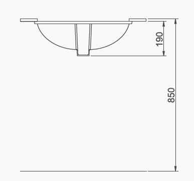 Seramiksan Natura Tezgah Altı Oval Lavabo 55CM