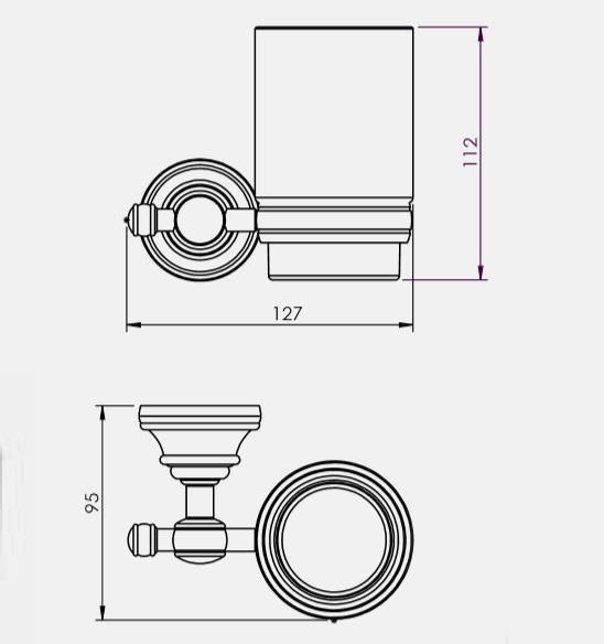 Serel Banyo Luna Diş Fırçalığı Cam / Krom 140110003 E.C.A