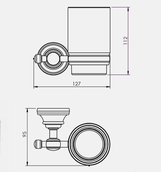 Serel Banyo Luna Diş Fırçalığı Cam / Krom 140110003 E.C.A