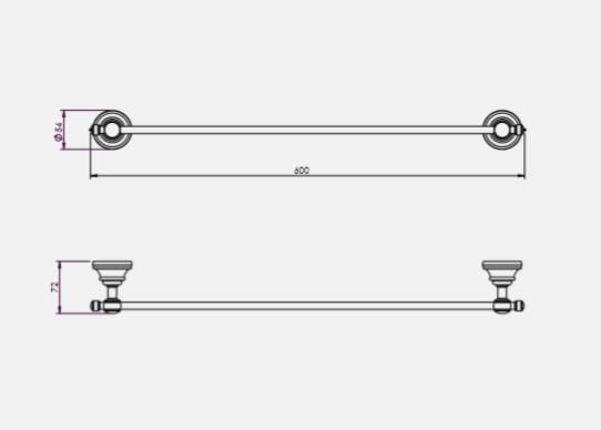 Serel Banyo Luna Uzun Havluluk 60cm 140110006 E.C.A