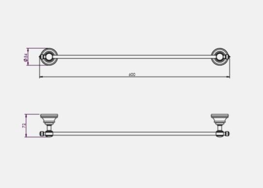 Serel Banyo Luna Uzun Havluluk 60cm 140110006 E.C.A