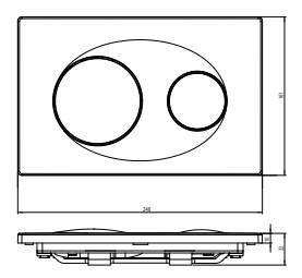 Serel Gömme Rezervuar Kumanda Paneli Siyah P400190