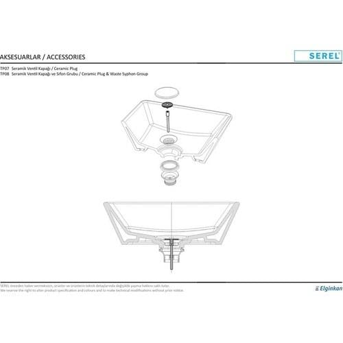 Serel Seramik Tapa Ve Lavabo Sifonu TP08STL110