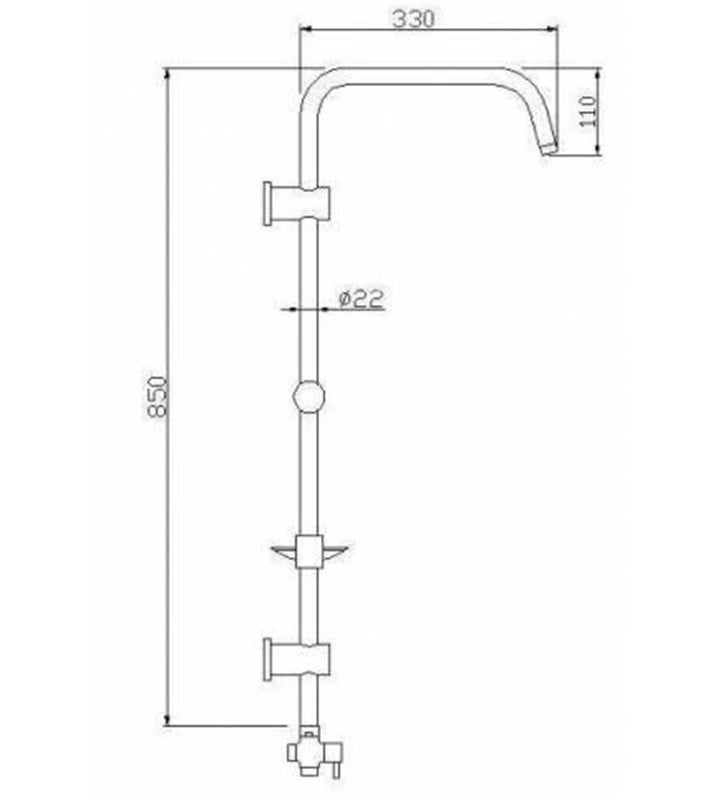 T-MAY Banyo Bostan Tepe Duş Takımı Seti Krom Paslanmaz