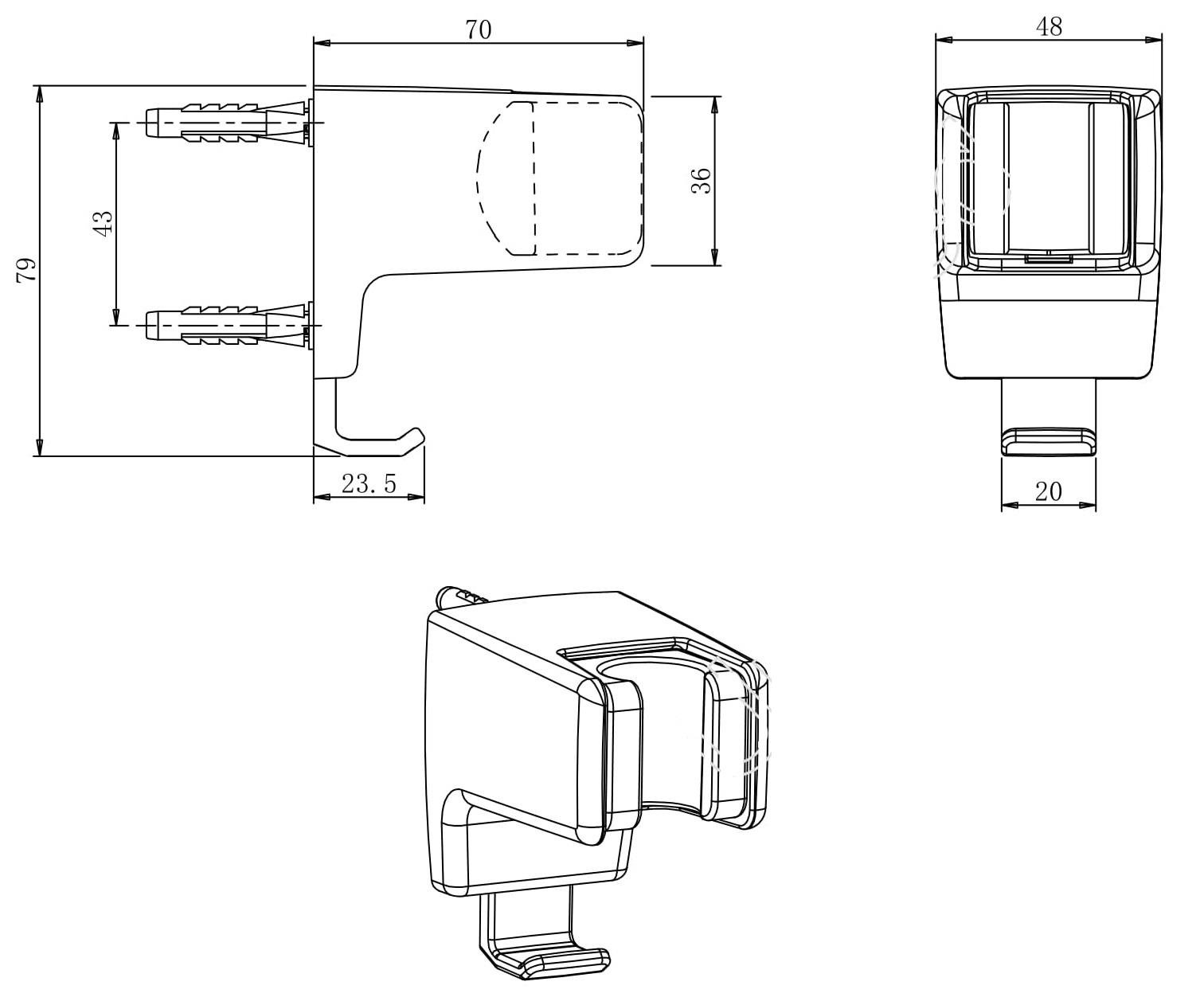 T-MAY Banyo Mafsallı Duş Başlık Seti Askısı Lif Askılı Yedek Parça