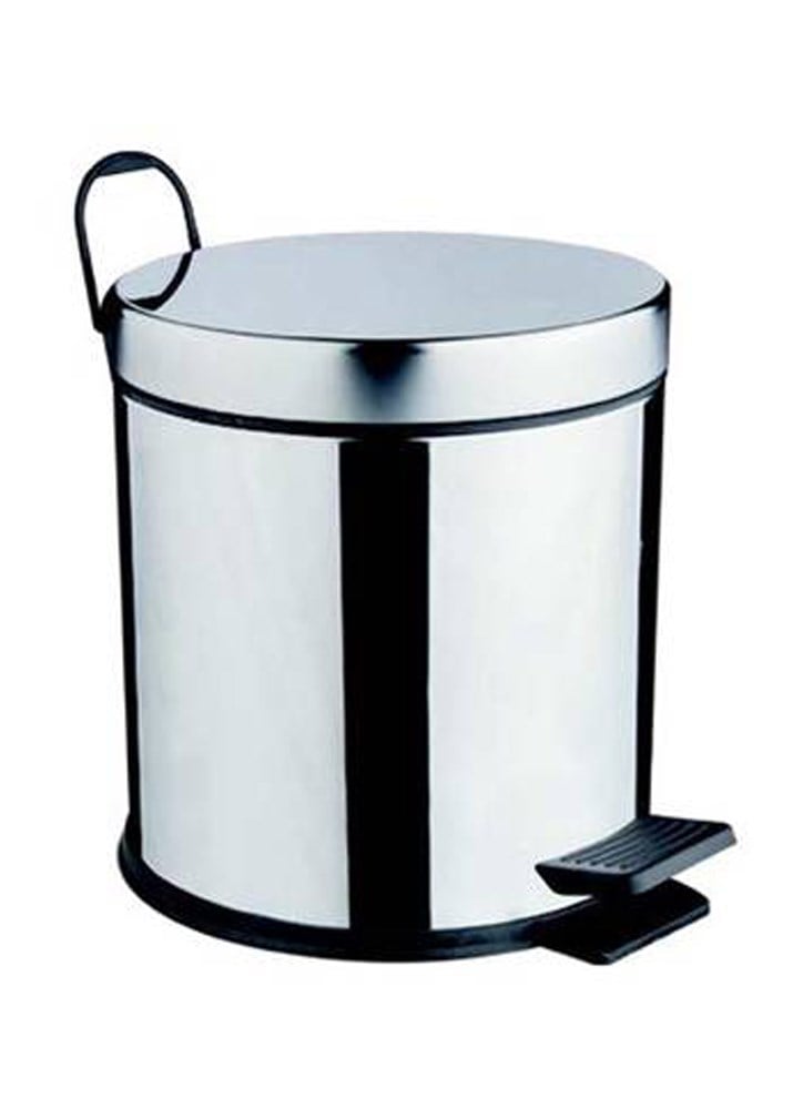 T-MAY Banyo Pedallı 5Lt Pedallı Çöp Kovası Metal Krom Paslanmaz