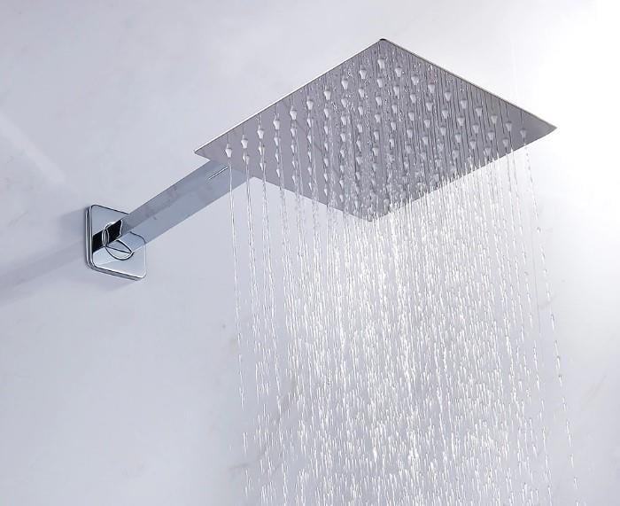 T-MAY Banyo Sart Kare Tepe Duş Seti Başlığı 40x40 Paslanmaz Metal